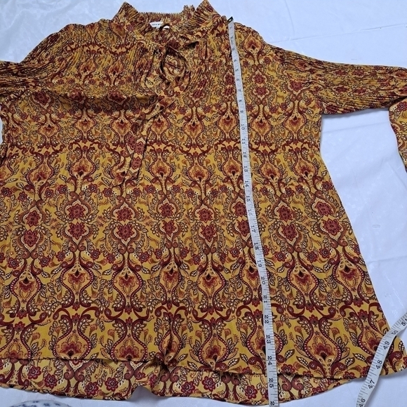 Max Studio Pleated Bishop-Sleeve Blouse - Picture 13 of 13